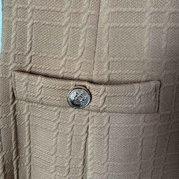 Enfocus Studio Tan Textured Mini Dress - Picture 3 of 5